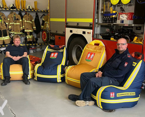 Sitzsäcke Feuerwache Rettungswache